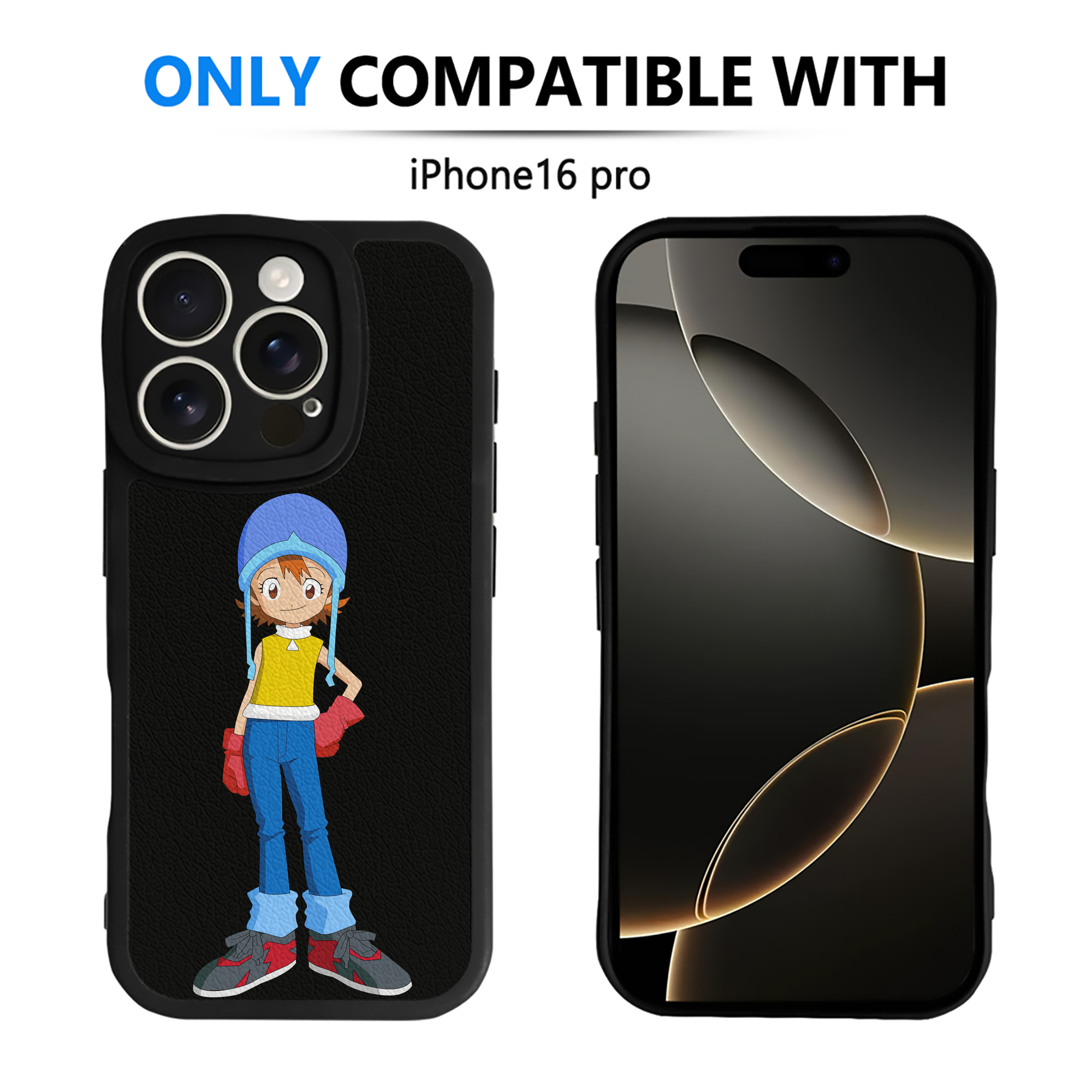 （画像用） Digimon デジタルモンスター/デジモン 【iPhone 16シリーズ対応】シリコンスマホケース（レザー調） 材質：シリコン